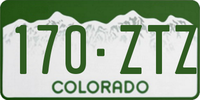 CO license plate 170ZTZ