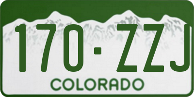 CO license plate 170ZZJ