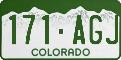 CO license plate 171AGJ