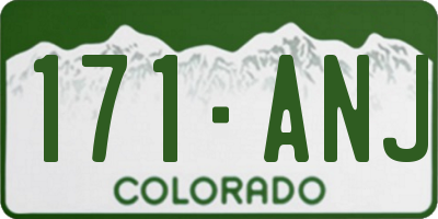 CO license plate 171ANJ