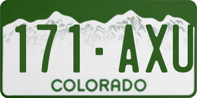 CO license plate 171AXU