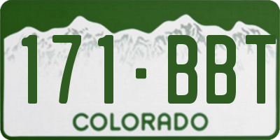 CO license plate 171BBT