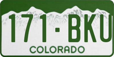 CO license plate 171BKU