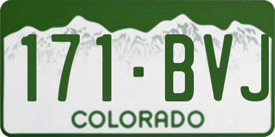 CO license plate 171BVJ