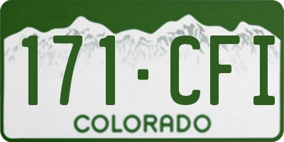 CO license plate 171CFI