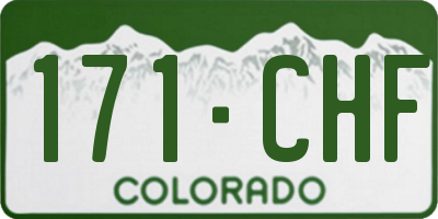 CO license plate 171CHF