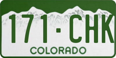 CO license plate 171CHK