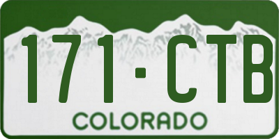 CO license plate 171CTB