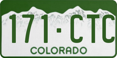 CO license plate 171CTC
