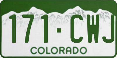 CO license plate 171CWJ