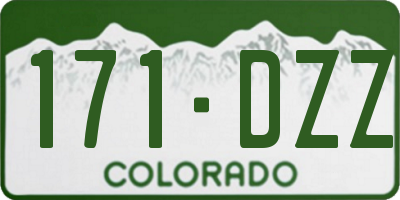 CO license plate 171DZZ