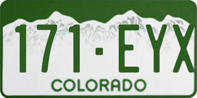 CO license plate 171EYX