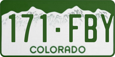 CO license plate 171FBY