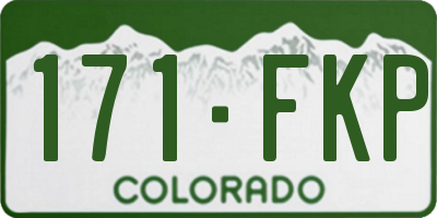 CO license plate 171FKP