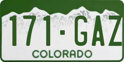 CO license plate 171GAZ