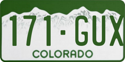 CO license plate 171GUX