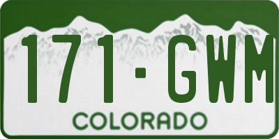 CO license plate 171GWM