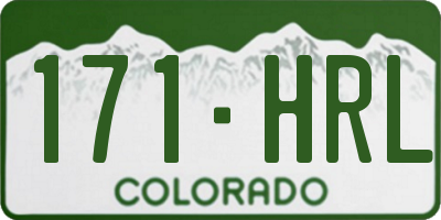 CO license plate 171HRL