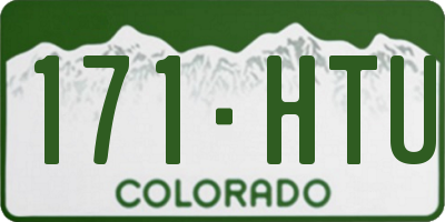 CO license plate 171HTU