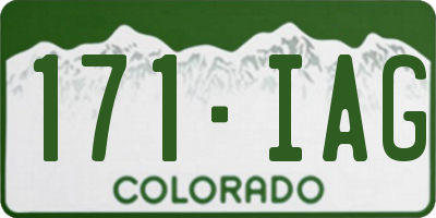 CO license plate 171IAG