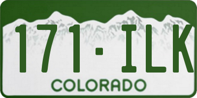 CO license plate 171ILK