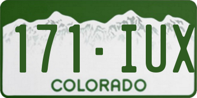 CO license plate 171IUX