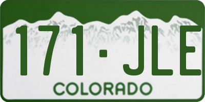 CO license plate 171JLE