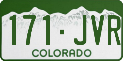 CO license plate 171JVR
