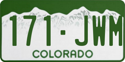 CO license plate 171JWM