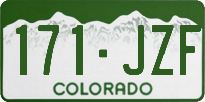 CO license plate 171JZF