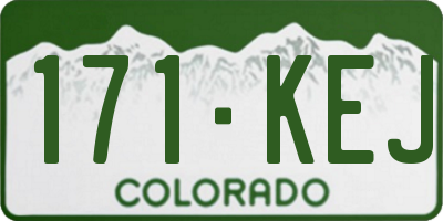 CO license plate 171KEJ