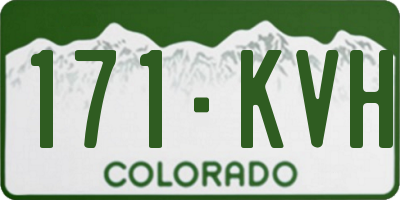 CO license plate 171KVH
