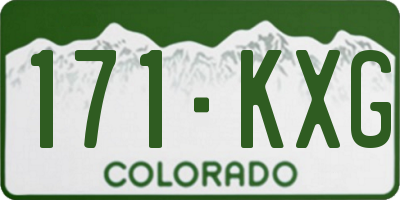 CO license plate 171KXG