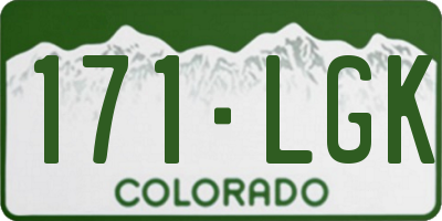 CO license plate 171LGK