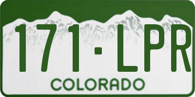 CO license plate 171LPR