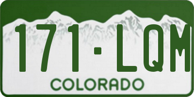 CO license plate 171LQM