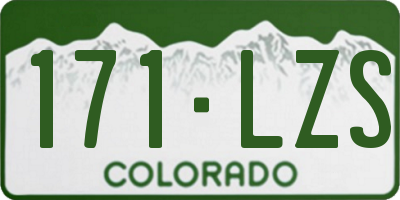 CO license plate 171LZS