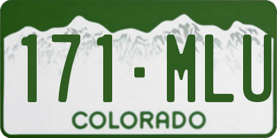 CO license plate 171MLU
