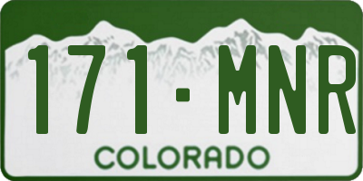 CO license plate 171MNR