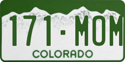 CO license plate 171MOM