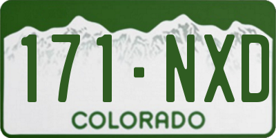 CO license plate 171NXD