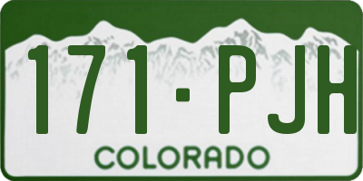 CO license plate 171PJH