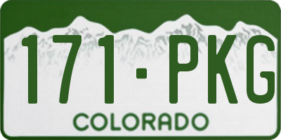 CO license plate 171PKG