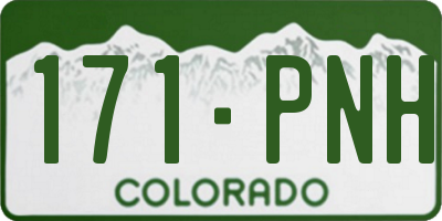 CO license plate 171PNH