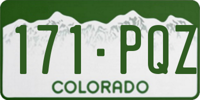 CO license plate 171PQZ