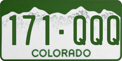 CO license plate 171QQQ