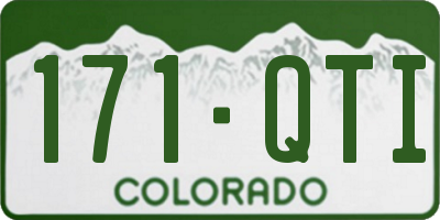 CO license plate 171QTI