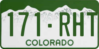 CO license plate 171RHT