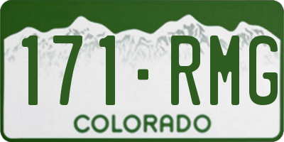 CO license plate 171RMG