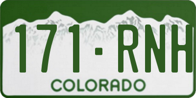 CO license plate 171RNH